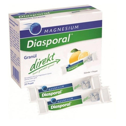 Diasporal Magnesium Supplement - 250mg per Sachet, 20 Count - Supports Magnesium Deficiency &amp; Overall Wellness