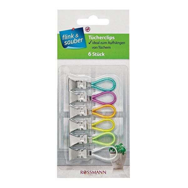 Flink &amp; Sauber 6-Piece Napkin Ring Set - Elegant Table Setting Accessory for Dining Decor