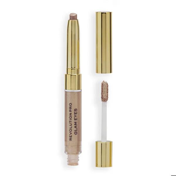 Revolution Pro Glam Eyeshadow Duo Lustre: Vegan, Cruelty-Free Glitter &amp; Cream Eyeshadow Pencil for Glamorous, Long-Lasting, Pigmented Eye Looks
