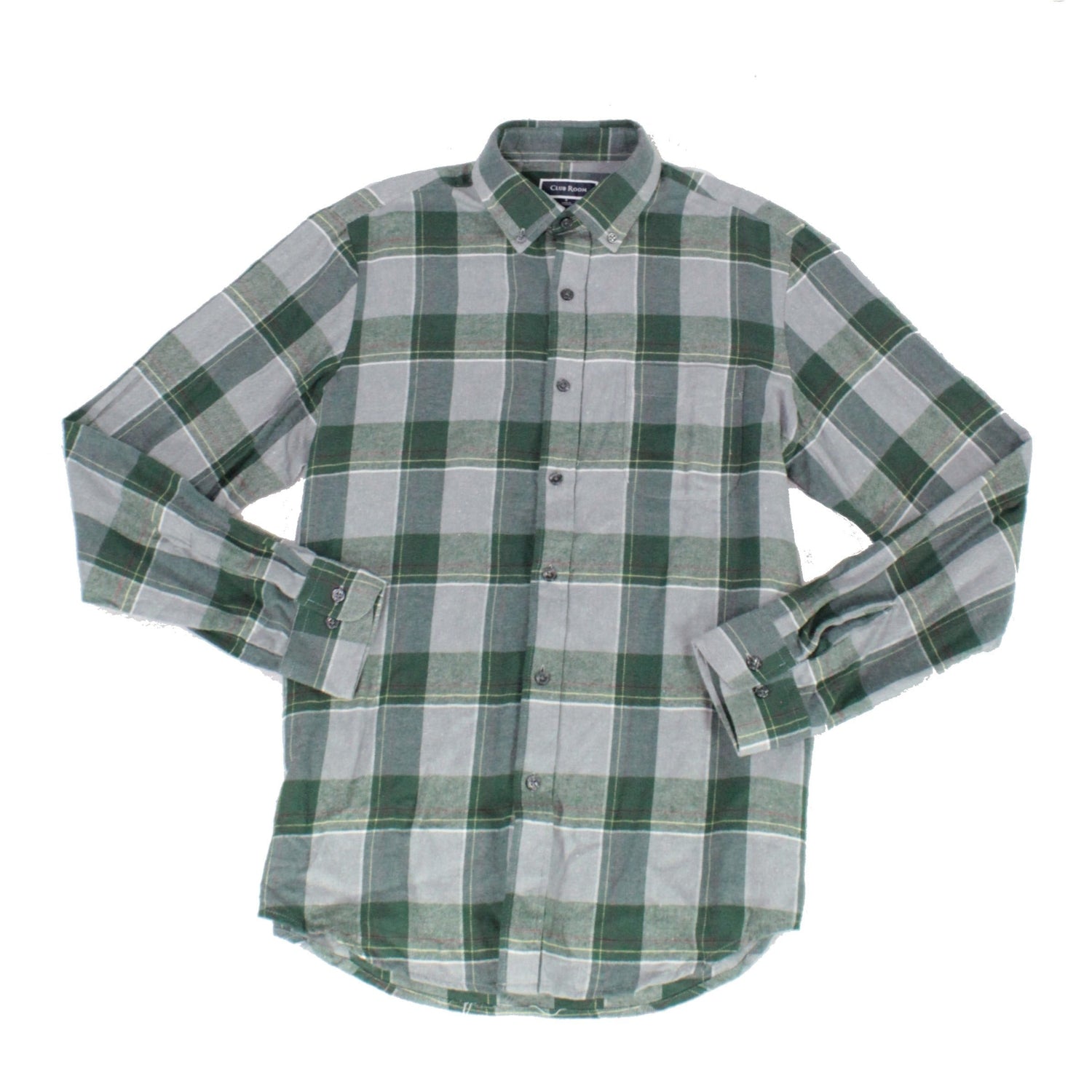 Club Room Mens Plaid Flannel Shirt