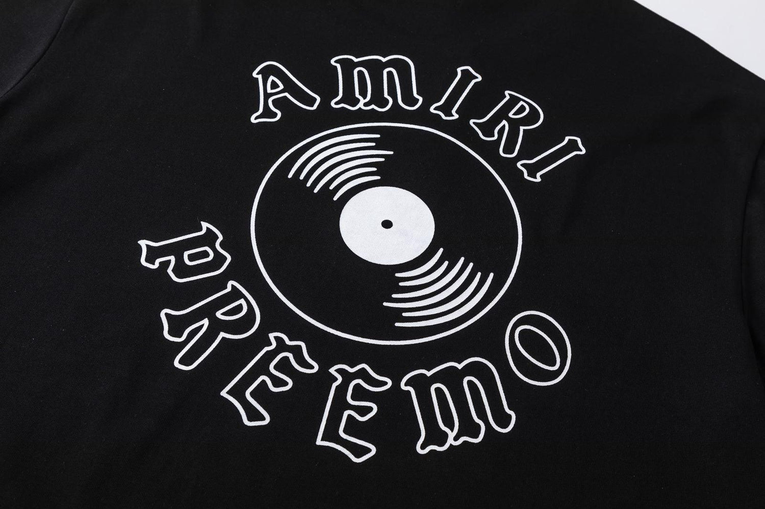 Amiri Black T-Shirt Without Collar