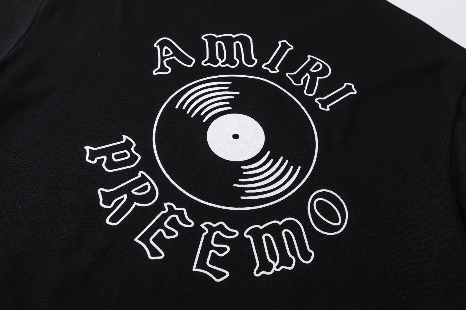 Amiri Black T-Shirt Without Collar