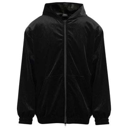 Balenciaga rhinestone-logo zipped hoodie