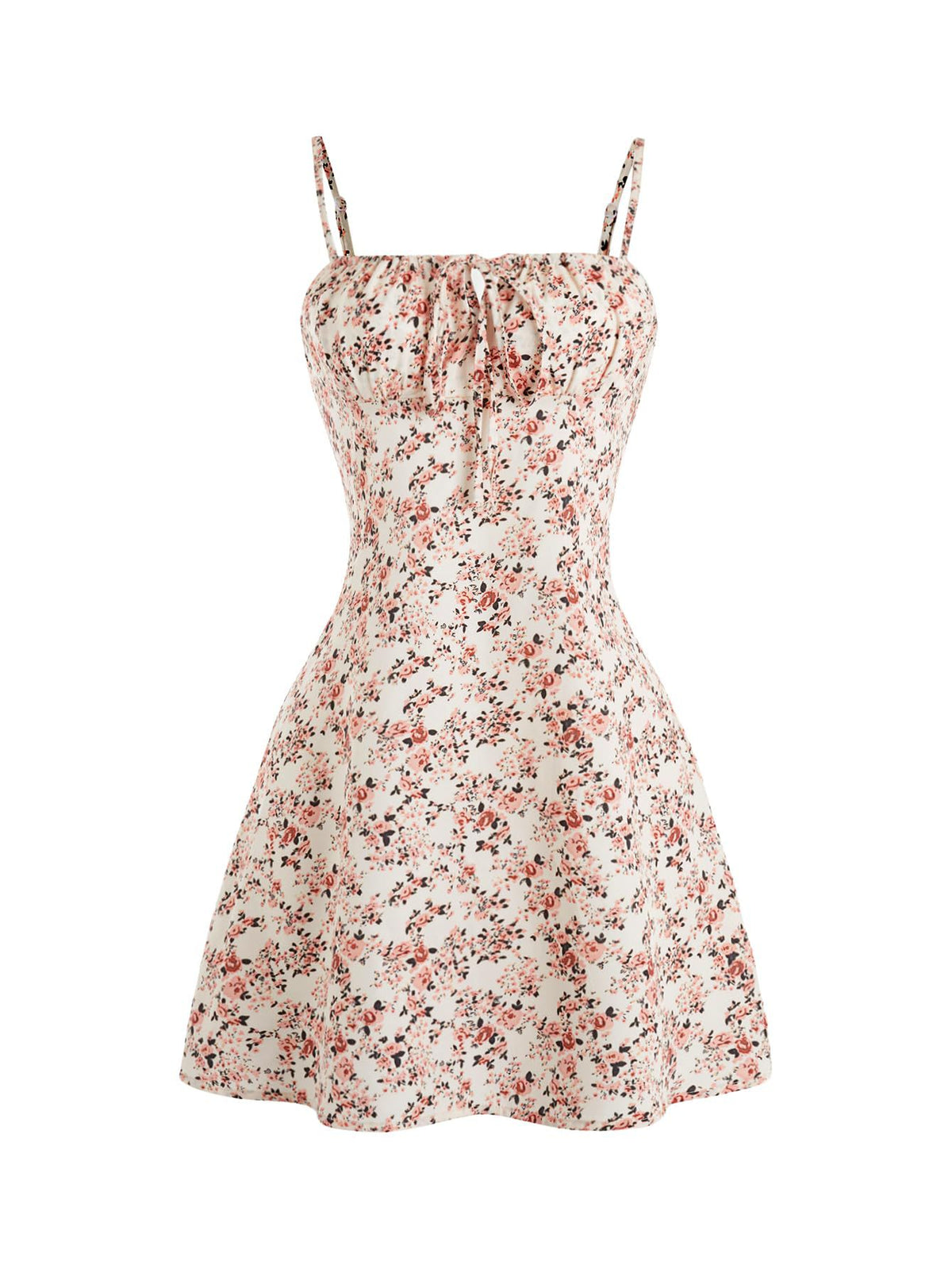 Summer Floral Suspender Mini Dress