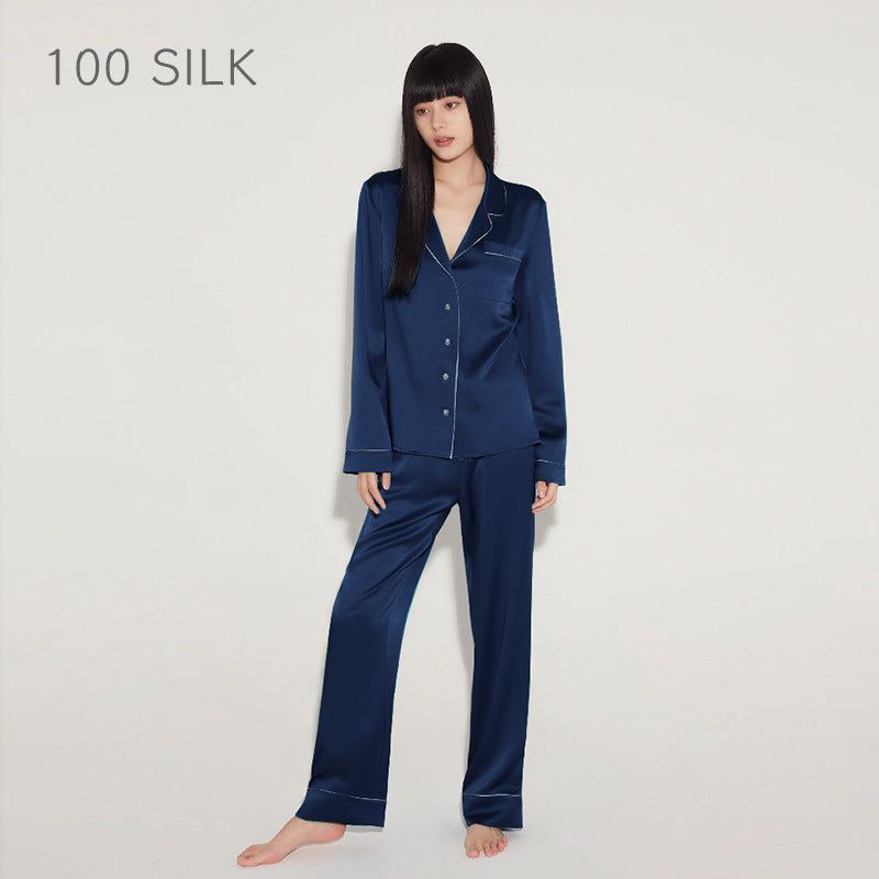 Women?s high-end 100% mulberry silk loungewear set with built-in bra pads.