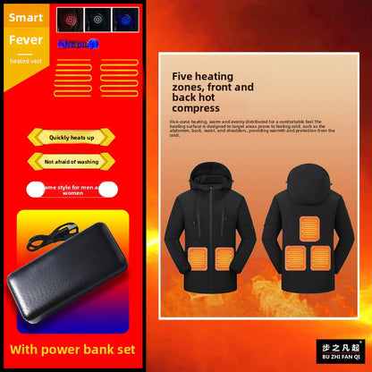 Winter intelligent heat-retaining hiking jacket