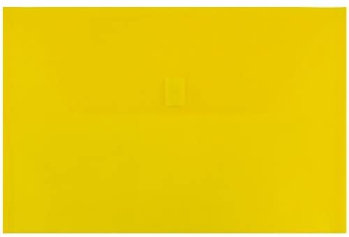 JAM Paper 6Pack, Plastic Envelopes with Hook &amp; Loop Closure Legal Booklet