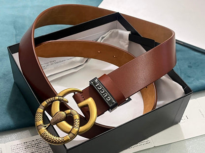 GUCCI Embellished coated-canvas and leather belt &