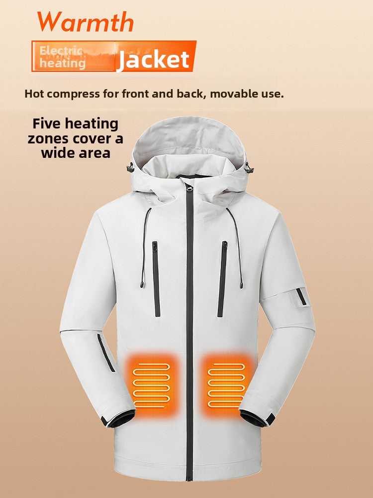Winter intelligent heat-retaining hiking jacket