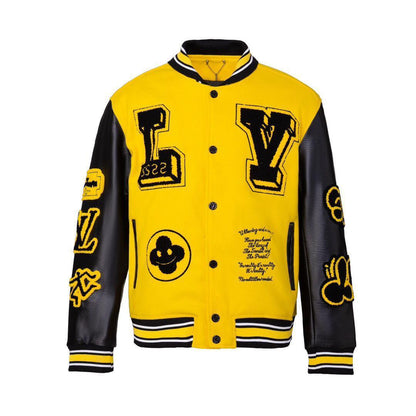 Louis Vuitton Black &amp; Yellow Varsity Jacket