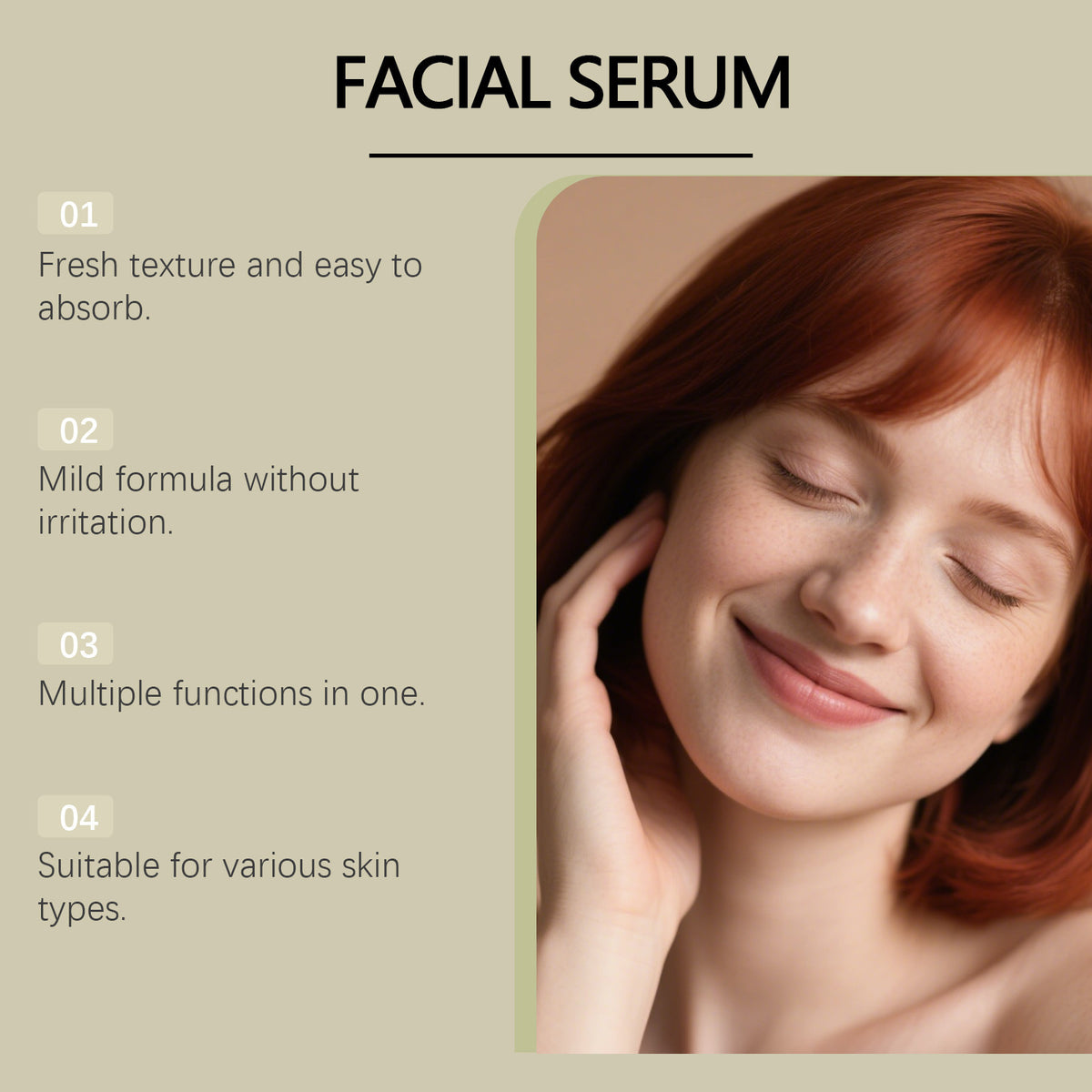 Hydrates and Gives a Radiant Glow, Moisturizing Facial Care Serum