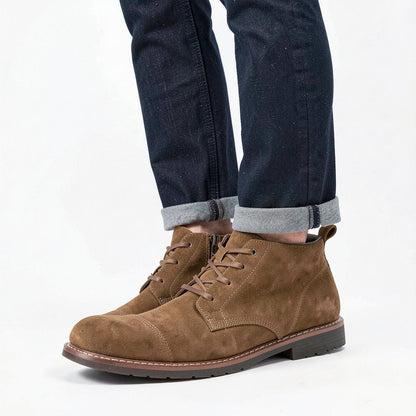 find. by Amazon Mens Leather Lace Up Oiled Suede Boot, Size 10/Brown