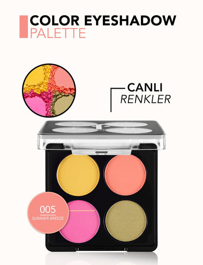 Flormar Color Palette Matte &amp; Shimmer 4-Color Eyeshadow Palette