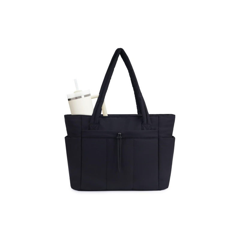 Quilted Tote Bag with Laptop Compartment