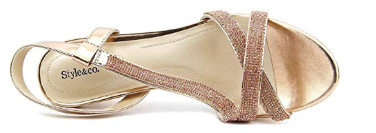 Style &amp; Co. Sandrah Women Bronze Platform Sandal, Size 9