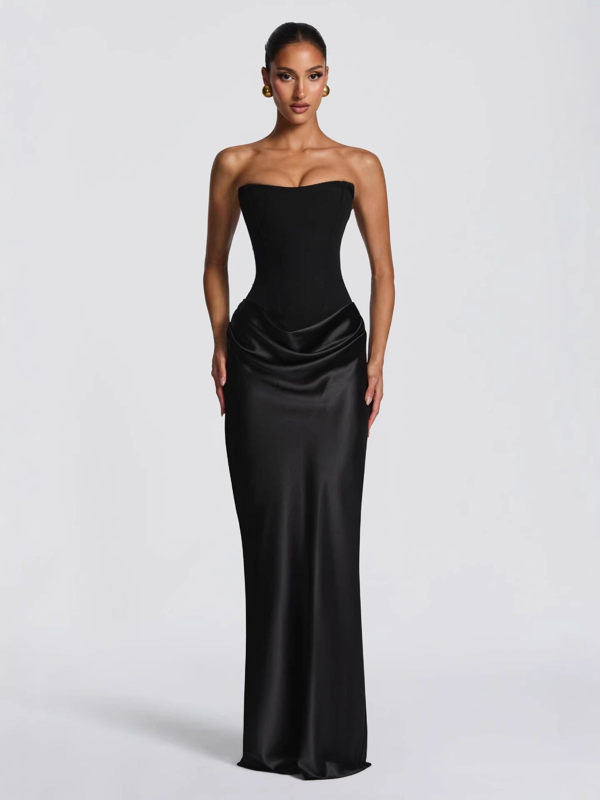 Elegant Strapless Bodycon Evening Dress