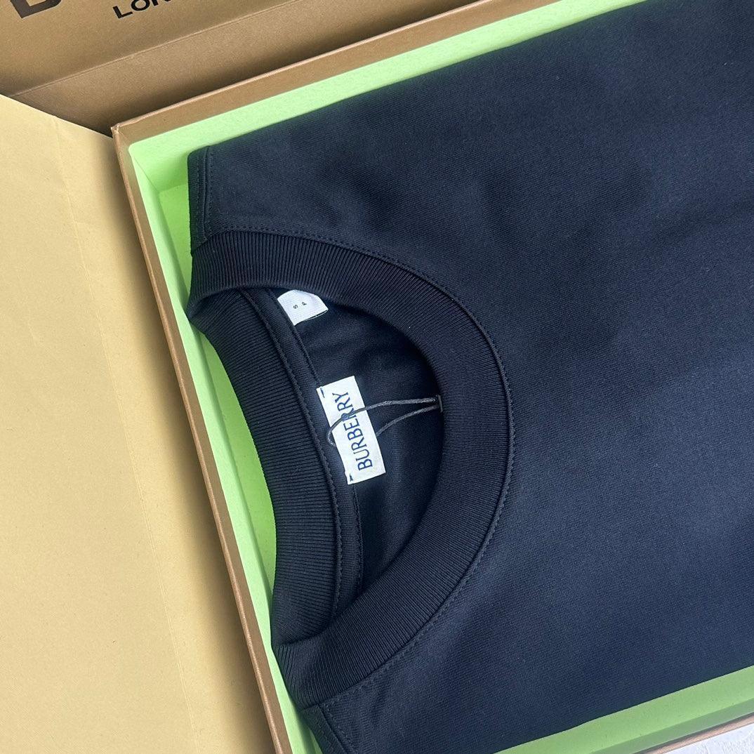Burberry Black T-Shirt Without Collar