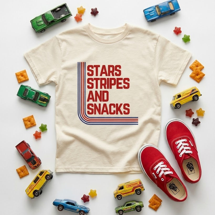 STARS STRIPES &amp; SNACKS TEE - VINTAGE CREAM