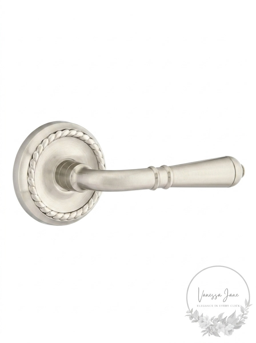 Emtek Passage Lever Set with Rope Rosette and Turino Levers