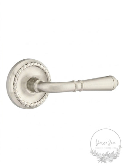 Emtek Passage Lever Set with Rope Rosette and Turino Levers