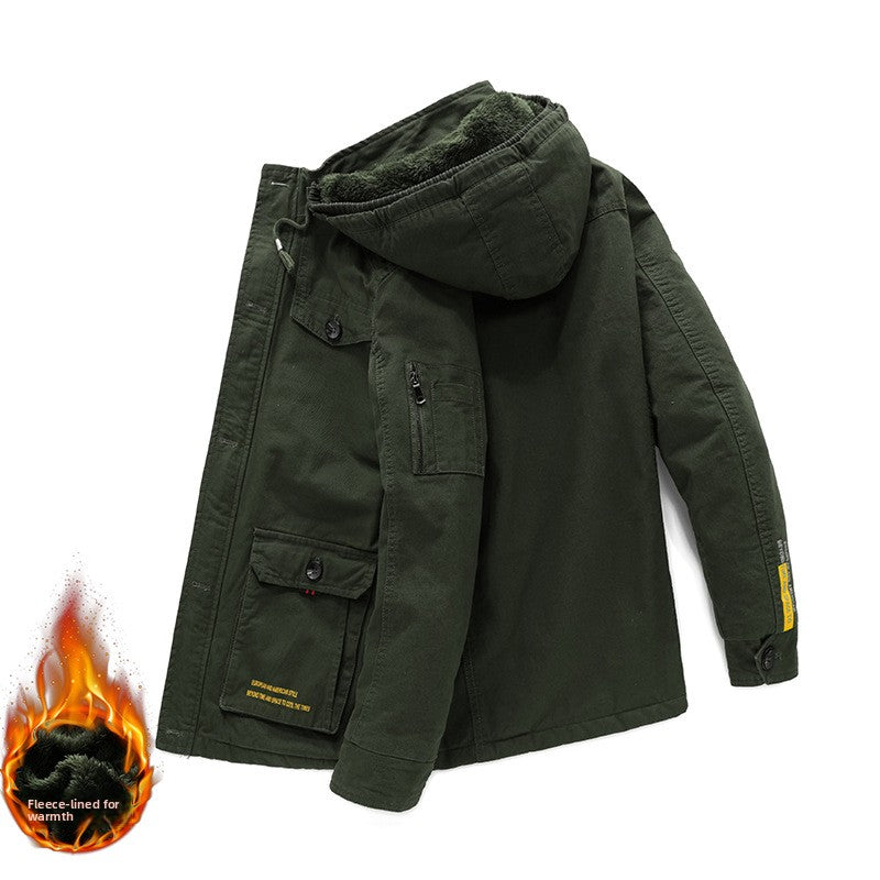Fleece Lined Quilted Cotton Jacket