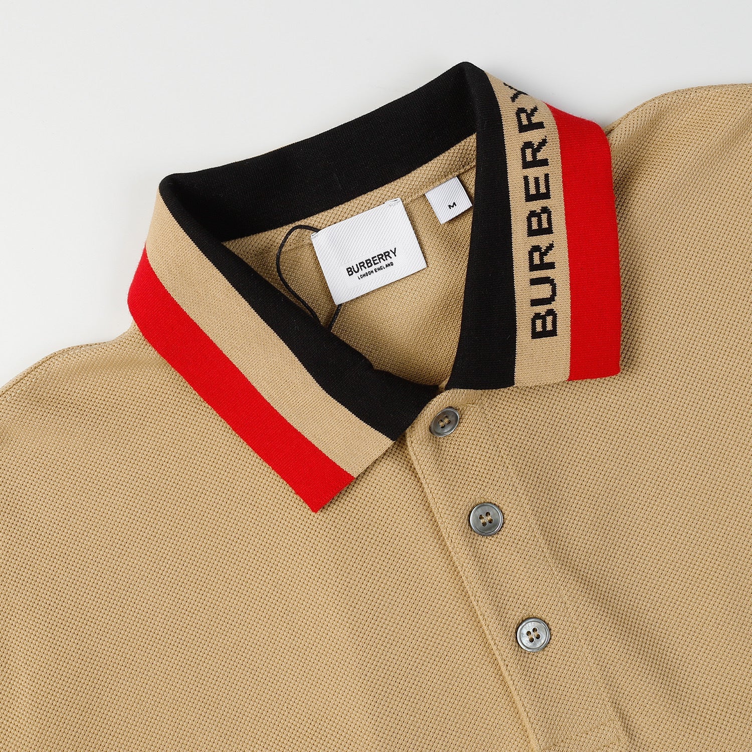Burberry Logo Detail Cotton Piqué Polo Shirt