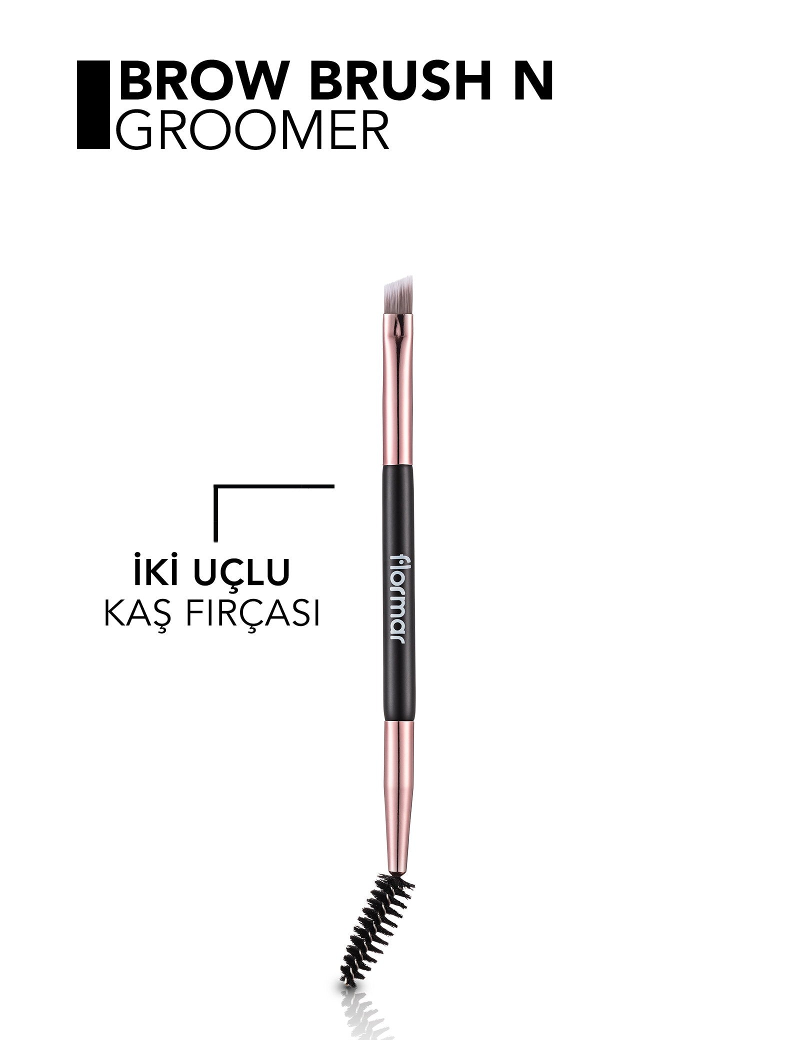 Flormar Brow Brush &amp; Groomer Dual-Ended Eyebrow Brush