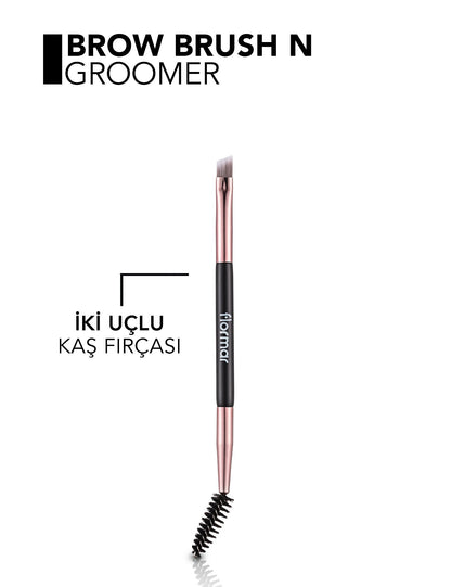 Flormar Brow Brush &amp; Groomer Dual-Ended Eyebrow Brush