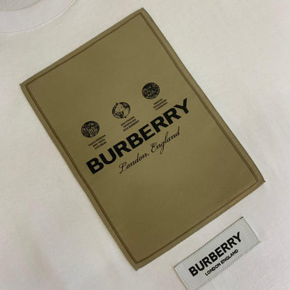 Burberry White T-Shirt Without Collar