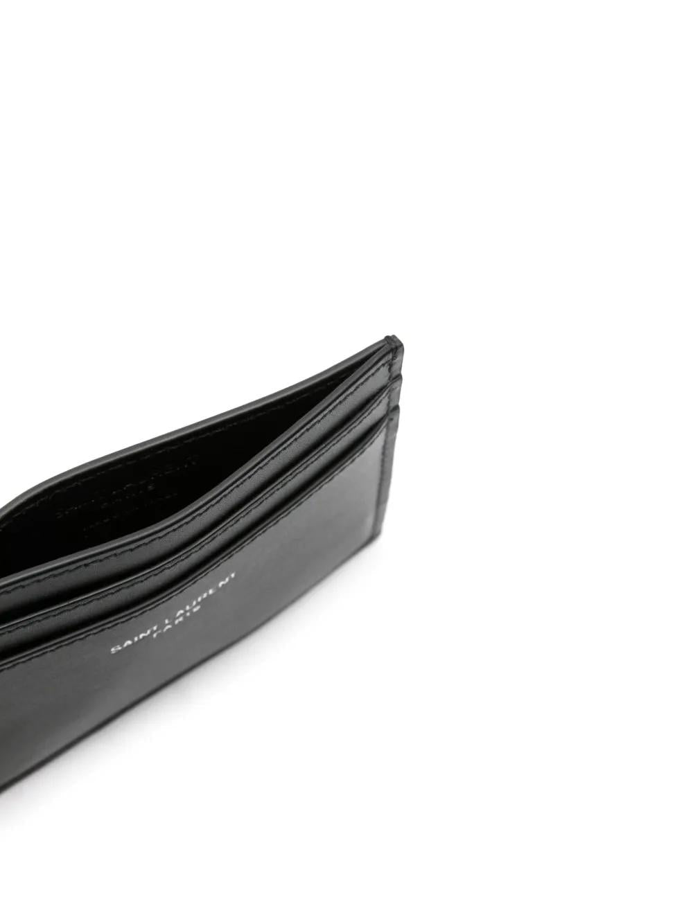 SAINT LAURENT Mini Credit Card Case with Embossed Signature - FW24 Collection
