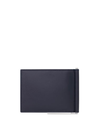 SAINT LAURENT Mini Leather Bill Clip Wallet