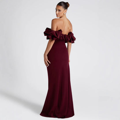 Off-shoulder Fishtail Long Dress