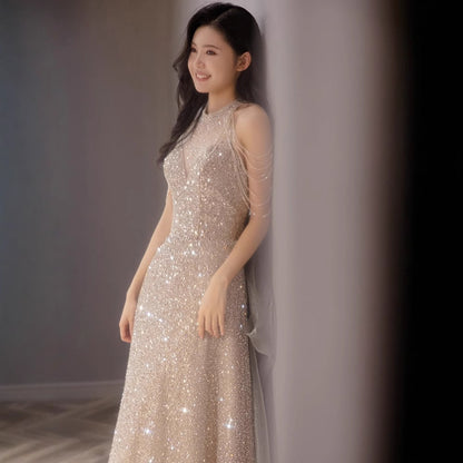 Halter Neck Evening Dress