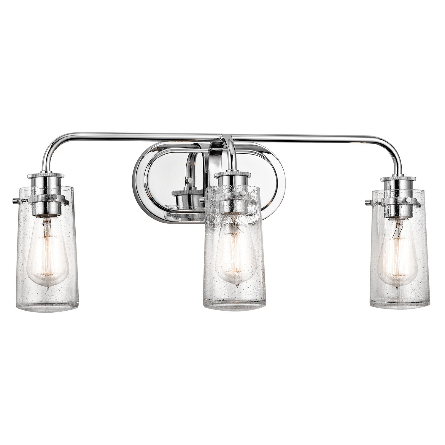 Kichler Braelyn 3 Light 24-Inches Seeded Glass Vanity Light