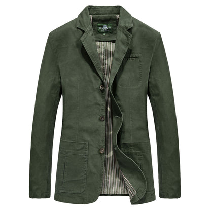 Classic Lapel Cotton Jacket for Men