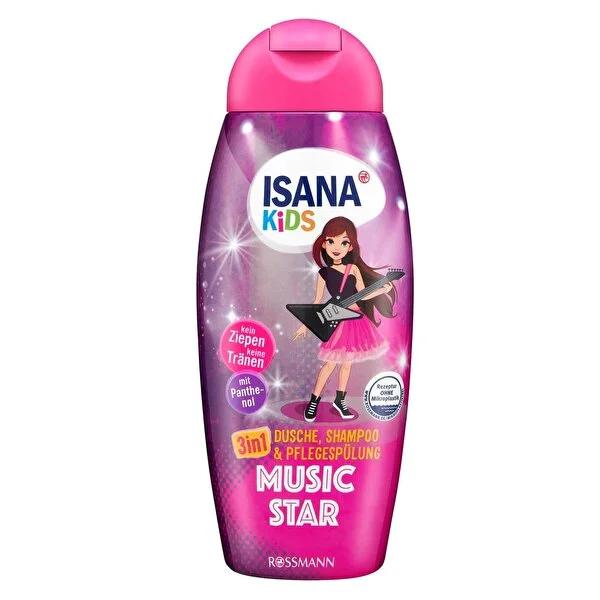 Isana Kids 3-in-1 Shower Gel, Shampoo &amp; Conditioner - Vegan, Dermatologically Tested, 10.14 fl oz