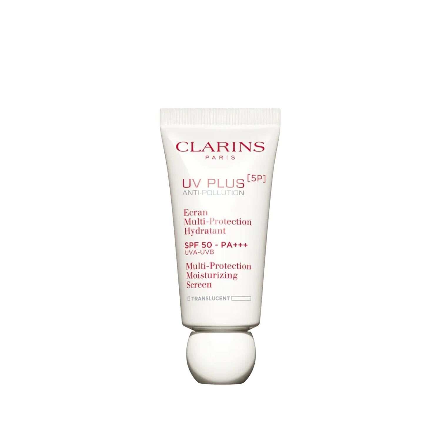 Clarins UV Plus 5P Anti-Pollution SPF50 Translucent Sunscreen: Ultimate UV &amp; Pollution Protection, Hydrating, No White Cast