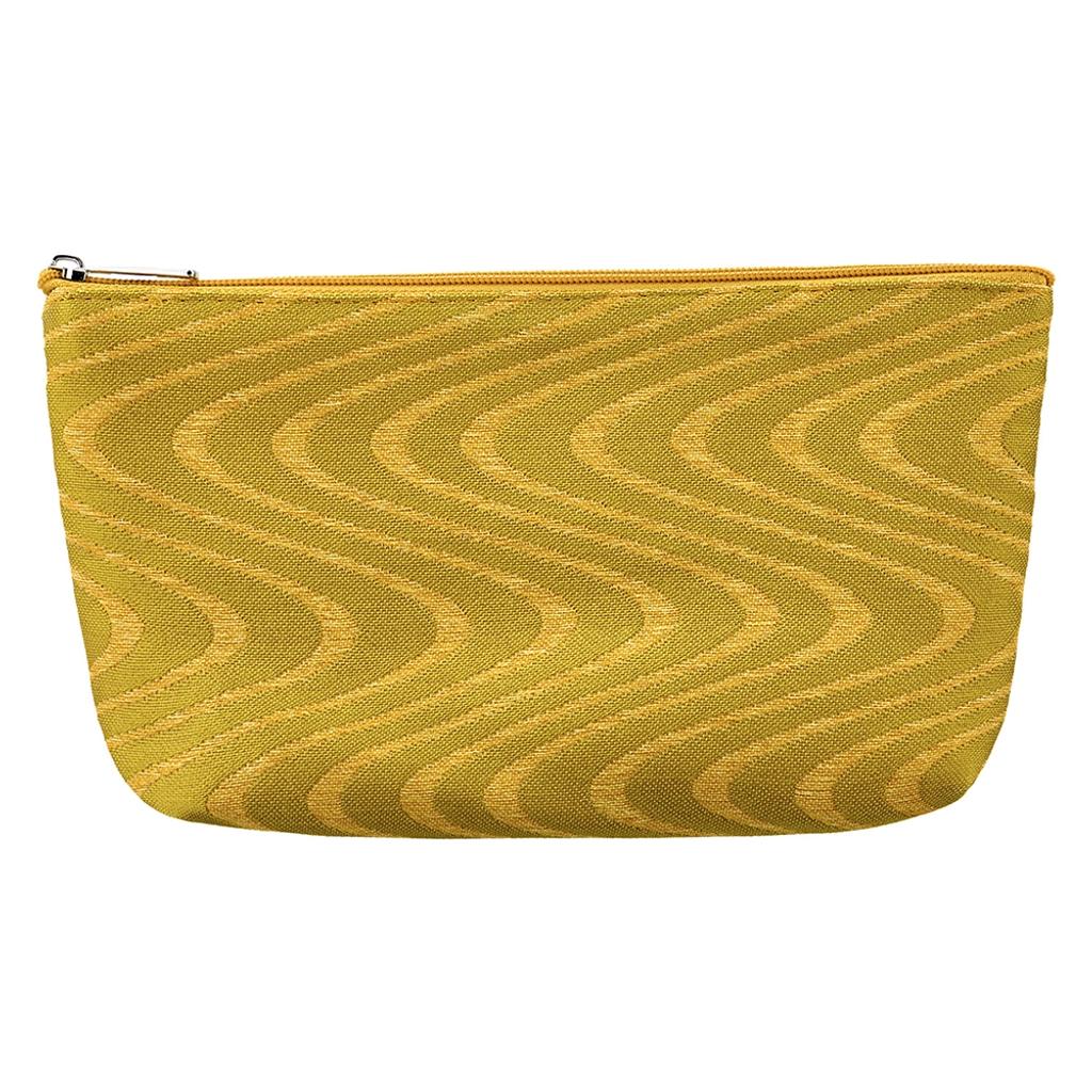 Eklips Yellow Wavy Makeup Bag for Travel &amp; Vanity