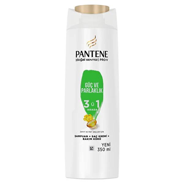 Pantene 3-in-1 Shampoo, Conditioner, and Mask - Strengthens &amp; Adds Shine to Weak Hair, 11.83 fl oz