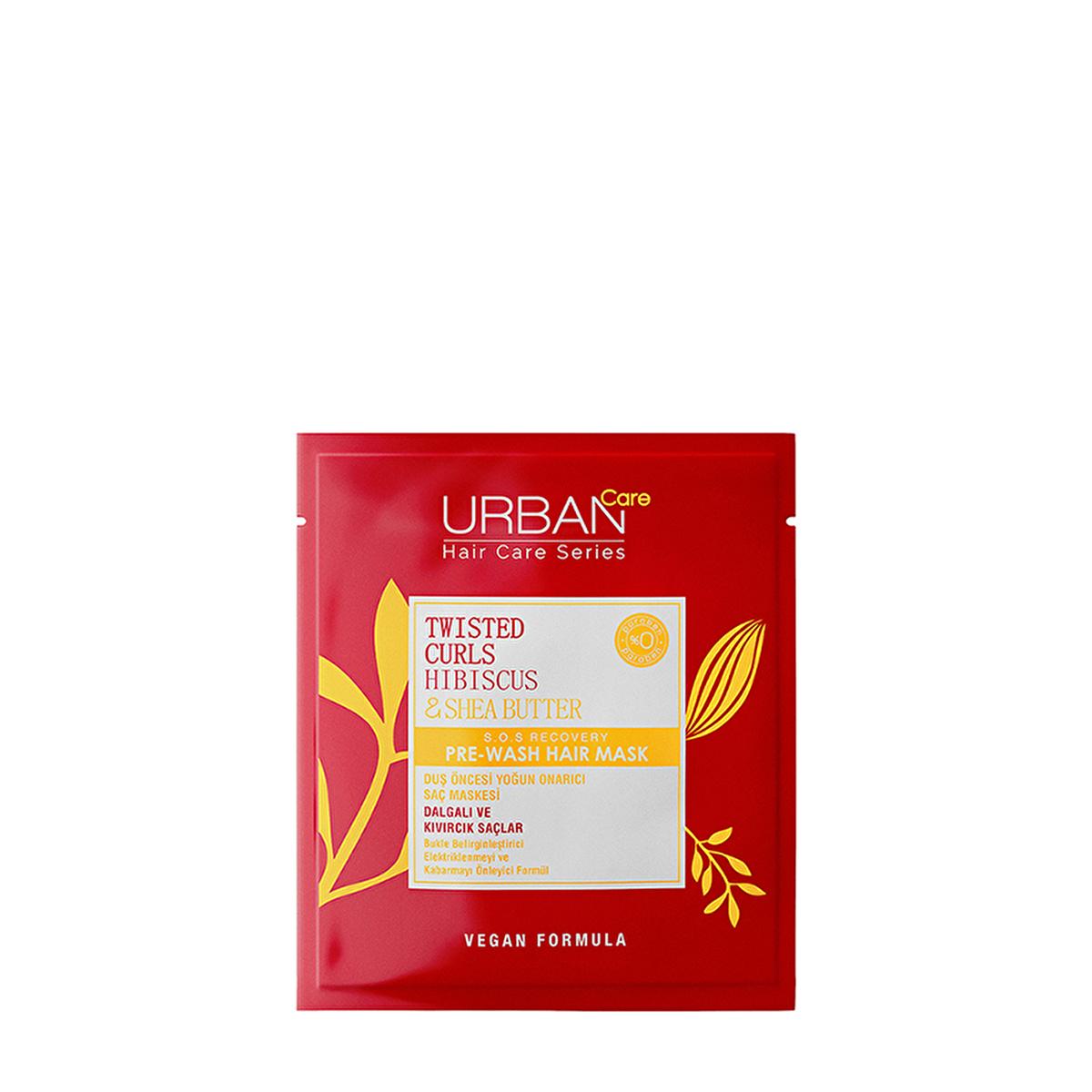 Urban Care Twisted Curls Hibiscus &amp; Shea Butter Curl Defining Pre-Shower Hair Mask - Nourishing, Vegan, Paraben-Free
