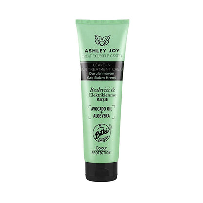 Ashley Joy Leave-In Hair Conditioner: Moisturizing Cream for Frizz Control &amp; Color Protection with Avocado Oil &amp; Aloe Vera - 150ml