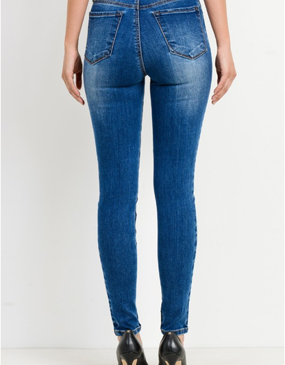 Contrast Wash Ankle Skinny