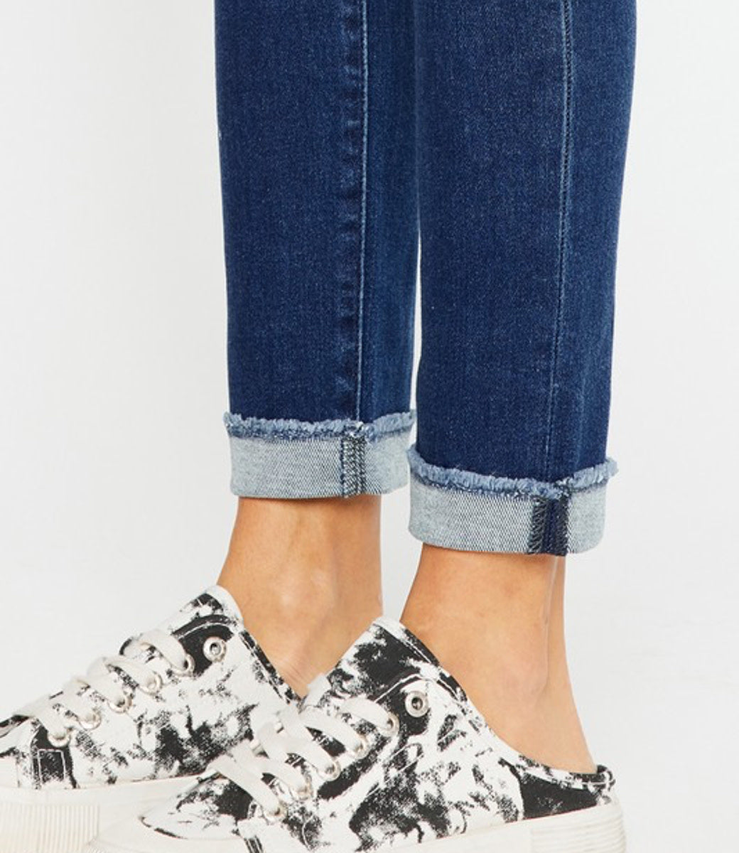Janice High Rise Cigarette Leg Jeans - Dark Wash