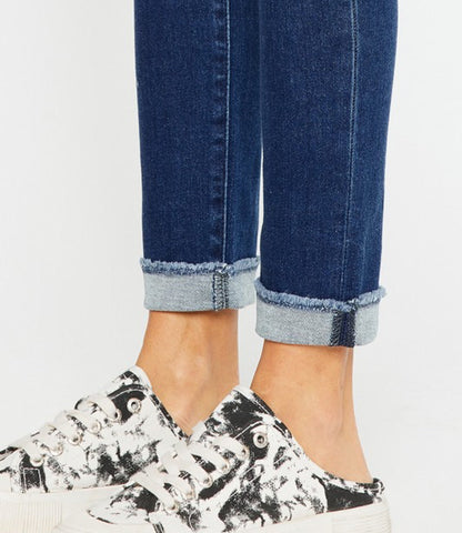Janice High Rise Cigarette Leg Jeans - Dark Wash