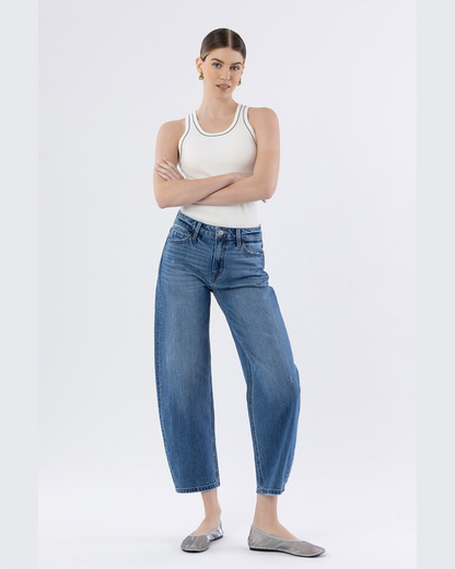 Viola High Rise Barrel Jeans