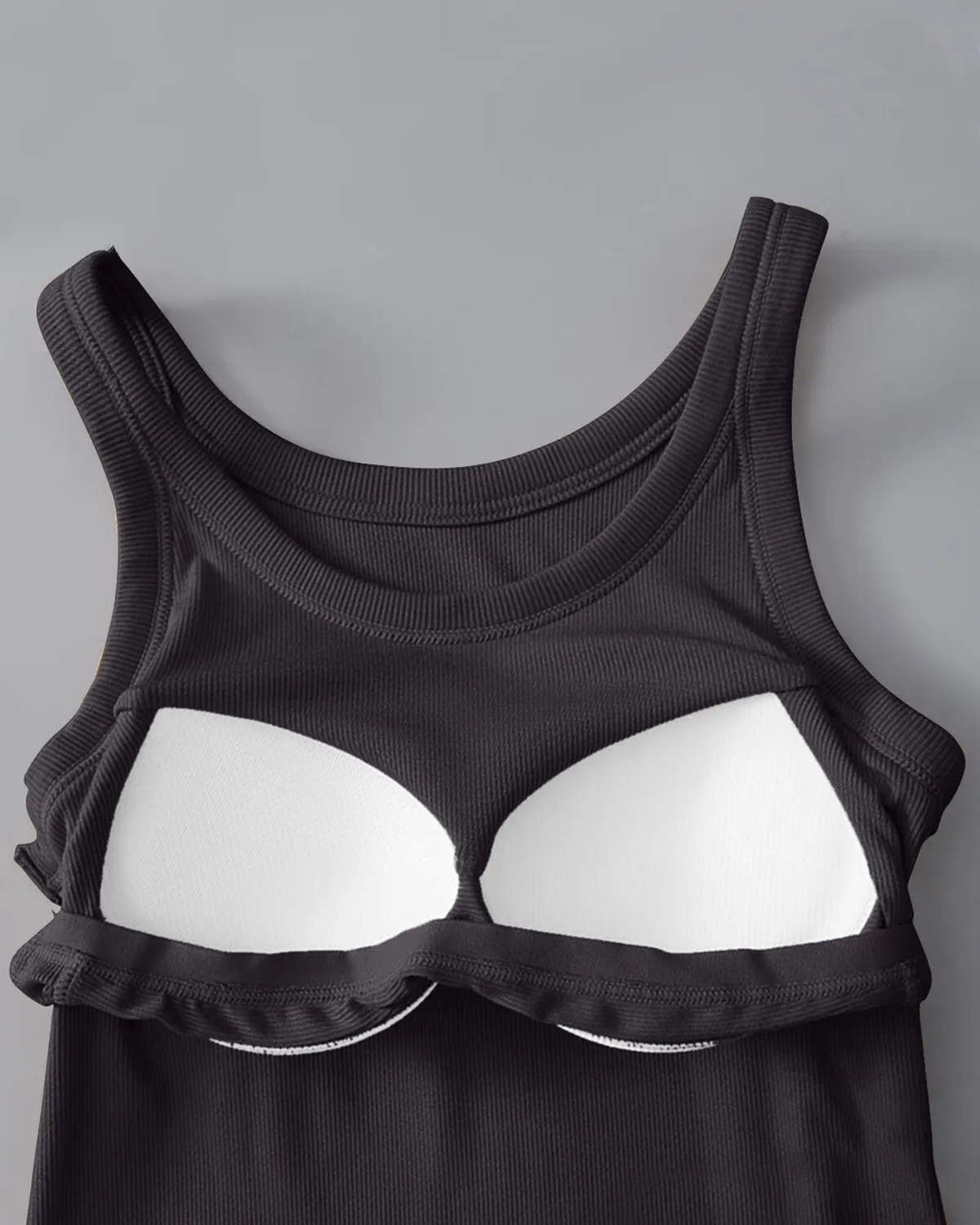 Round Neck Tank with Bra