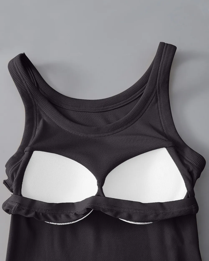 Round Neck Tank with Bra
