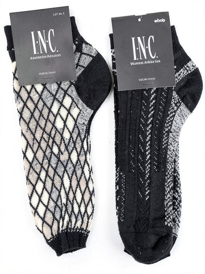Lot of 2 I.N.C. Womens Assorted Ankle Socks
