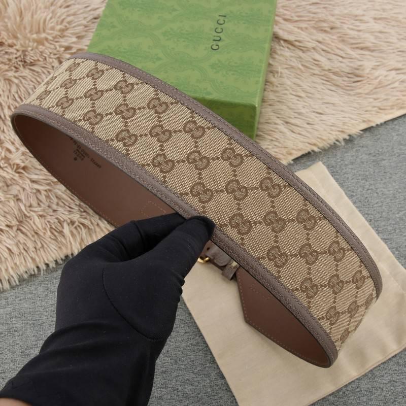 Gucci GG-buckle canvas Women belt &