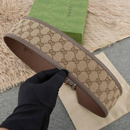 Gucci GG-buckle canvas Women belt &